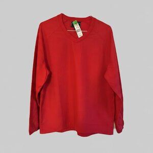 NIP Holloway Ignition Pullover M Red V-Neck Windshirt Pockets Unisex